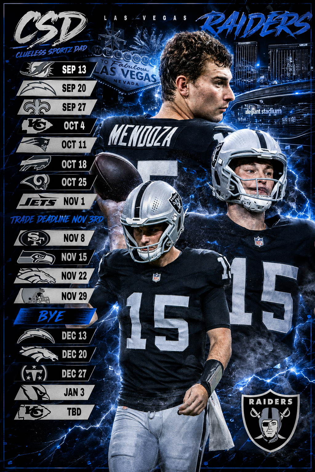 Las Vegas Raiders 2026 schedule
